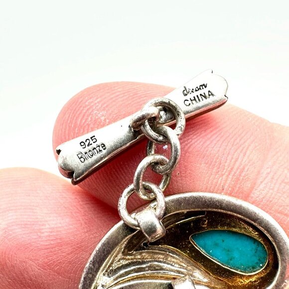 Echo of the Dreamer Womans Bracelet Sterling Silver Bronze Turquoise - Picture 4 of 6